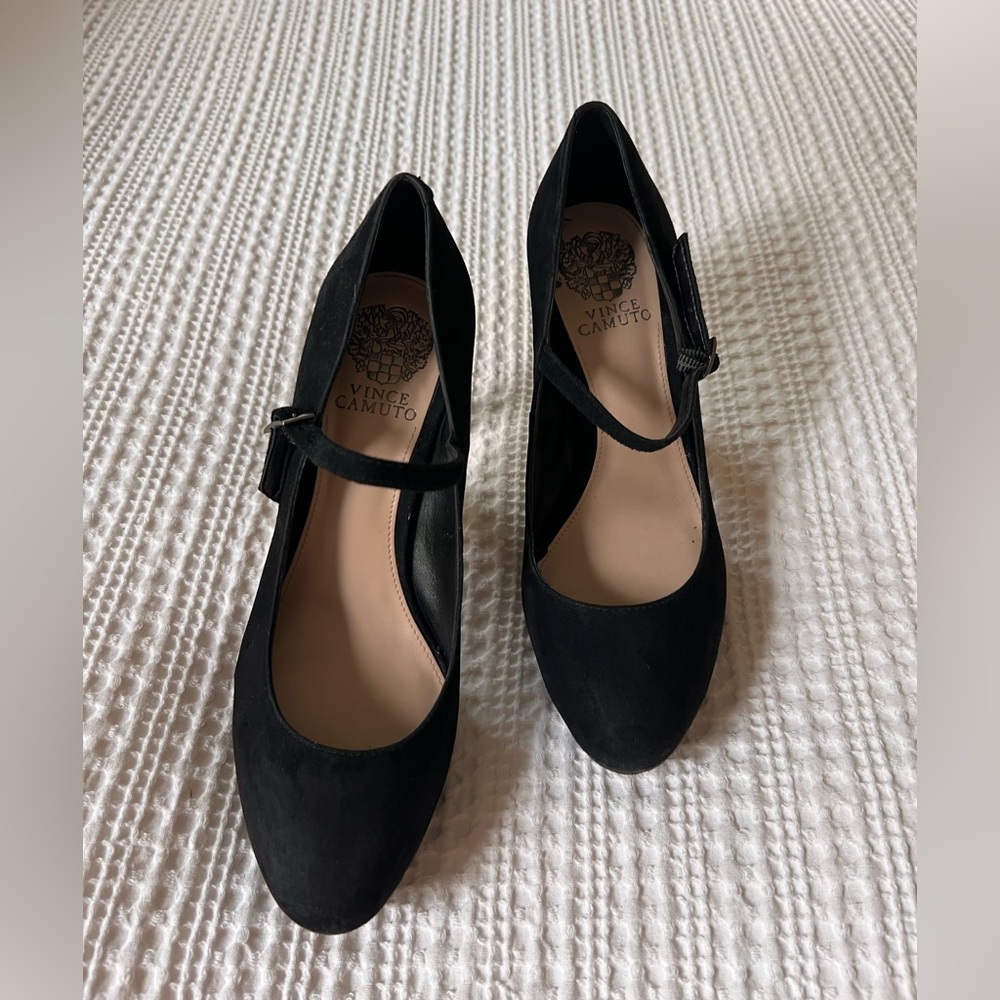 Vince Camuto Black Suede Heels